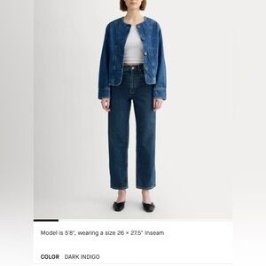 Everlane Way High Jean, Dark Indigo, sz 27 R